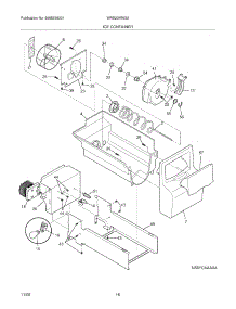 17 - Ice Container parts for White Westinghouse Refrigerator WRS23MW3AQS from AppliancePartsPros.com