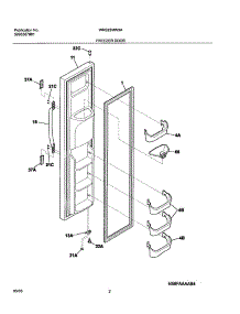 03 - Freezer Door parts for White Westinghouse Refrigerator WRS23MW3AW5 from AppliancePartsPros.com