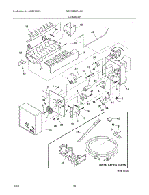 19 - Ice Maker parts for White Westinghouse Refrigerator WRS23MW3AWL from AppliancePartsPros.com