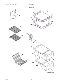 09 - Shelves parts for White Westinghouse Refrigerator WRS23W0AWE from AppliancePartsPros.com