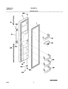 03 - Freezer Door parts for White Westinghouse Refrigerator WRS26MF5AQ3 from AppliancePartsPros.com
