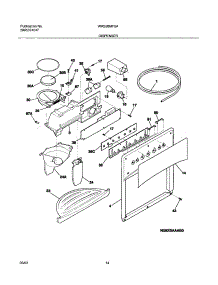 15 - Dispenser parts for White Westinghouse Refrigerator WRS26MF5AQ3 from AppliancePartsPros.com