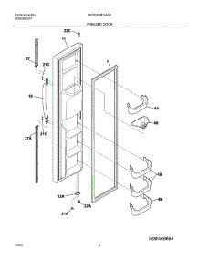 03 - Freezer Door parts for White Westinghouse Refrigerator WRS26MF5AS8 from AppliancePartsPros.com