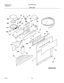 15 - Dispenser parts for White Westinghouse Refrigerator WRS26MF5AS8 from AppliancePartsPros.com