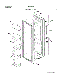 05 - Refrigerator Door parts for White Westinghouse Refrigerator WRS26MF5AW1 from AppliancePartsPros.com