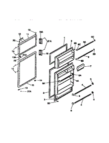 02 - Door parts for Frigidaire Refrigerator PRT154MCD5 from AppliancePartsPros.com