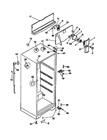 03 - Cabinet, Fan Assy parts for Frigidaire Refrigerator PRT154MCD5 from AppliancePartsPros.com
