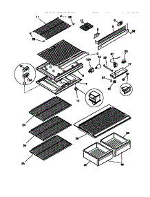 04 - Shelves, Dividers parts for Frigidaire Refrigerator PRT154MCD5 from AppliancePartsPros.com