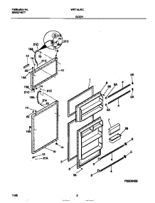 02 - Door parts for Frigidaire Refrigerator WRT16JRCW1 from AppliancePartsPros.com