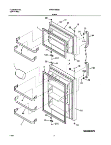 03 - Doors parts for White Westinghouse Refrigerator WRT17MB3AW2 from AppliancePartsPros.com