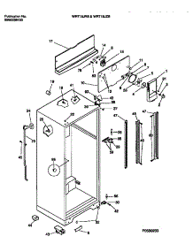03 - Cabinet W / Fan Assembly parts for Frigidaire Refrigerator WRT18JRBW1 from AppliancePartsPros.com