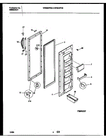 03 - Refrigerator Door Parts parts for Frigidaire Refrigerator WRS20PRBD0 from AppliancePartsPros.com