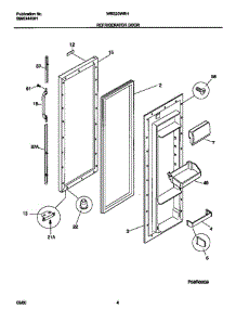 White-Westinghouse White-Westinghouse / Refrigerator - P5995344081 Refrigerator Door parts for White Westinghouse Refrigerator WRS20WRHD5 from AppliancePartsPros.com