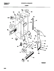 04 - Cabinet parts for Frigidaire Refrigerator WRS22WRCW0 from AppliancePartsPros.com