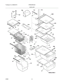 09 - Shelves parts for White Westinghouse Refrigerator WRS26MF8JS0 from AppliancePartsPros.com