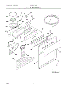 15 - Ice & Water Dispenser parts for White Westinghouse Refrigerator WRS26MF8JS0 from AppliancePartsPros.com