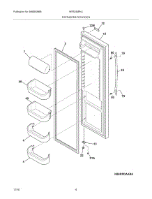 05 - Refrigerator Door parts for White Westinghouse Refrigerator WRS26MR4JS6 from AppliancePartsPros.com