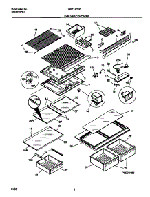 04 - Shelves / Controls parts for Frigidaire Refrigerator WRT16QRCW1 from AppliancePartsPros.com