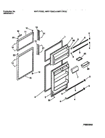 02 - Door Section parts for Frigidaire Refrigerator WRT17CGCW0 from AppliancePartsPros.com