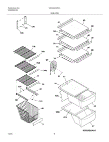 09 - Shelves parts for White Westinghouse Refrigerator WRS23MW3AW7 from AppliancePartsPros.com