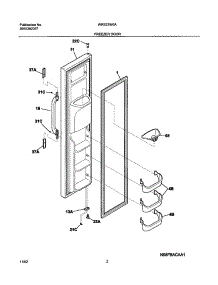 03 - Freezer Door parts for White Westinghouse Refrigerator WRS23W0AQ5 from AppliancePartsPros.com