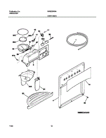 15 - Dispenser parts for White Westinghouse Refrigerator WRS23W0AQ5 from AppliancePartsPros.com