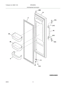 05 - Refrigerator Door parts for White Westinghouse Refrigerator WRS23W0AWB from AppliancePartsPros.com