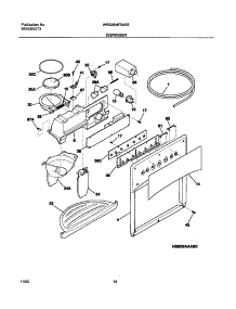 15 - Dispenser parts for White Westinghouse Refrigerator WRS26MF5AS5 from AppliancePartsPros.com