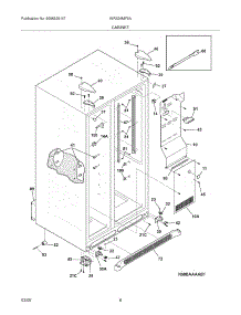 07 - Cabinet parts for White Westinghouse Refrigerator WRS26MF5AWZ from AppliancePartsPros.com