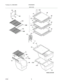 09 - Shelves parts for White Westinghouse Refrigerator WRS3R3EWE from AppliancePartsPros.com