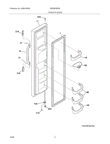 03 - Freezer Door parts for White Westinghouse Refrigerator WRS6R3EW6 from AppliancePartsPros.com