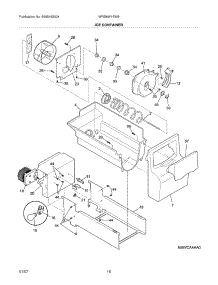 17 - Ice Container parts for White Westinghouse Refrigerator WRS6W1EW9 from AppliancePartsPros.com
