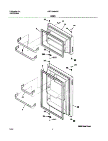 03 - Doors parts for White Westinghouse Refrigerator WRT15A0AW2 from AppliancePartsPros.com