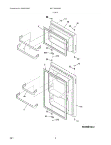 03 - Door parts for White Westinghouse Refrigerator WRT15A0AW3 from AppliancePartsPros.com
