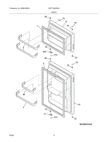 03 - Door parts for White Westinghouse Refrigerator WRT15A0AW4 from AppliancePartsPros.com