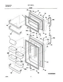 03 - Door parts for White Westinghouse Refrigerator WRT21MR7AS0 from AppliancePartsPros.com