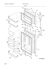 03 - Door parts for White Westinghouse Refrigerator WRT21MR7ASU from AppliancePartsPros.com