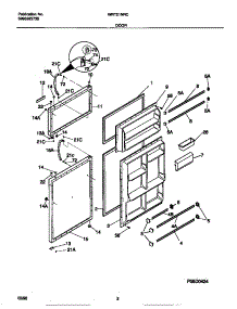 02 - Door parts for Frigidaire Refrigerator WRT21NRCW2 from AppliancePartsPros.com