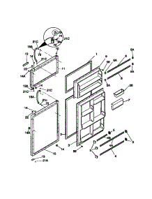 02 - Door parts for Frigidaire Refrigerator WRT21NRCY0 from AppliancePartsPros.com