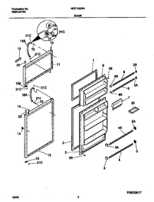 02 - Door parts for Frigidaire Refrigerator WRT13GRHW1 from AppliancePartsPros.com