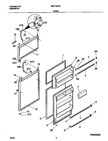 02 - Doors parts for Frigidaire Refrigerator WRT15CSHW2 from AppliancePartsPros.com