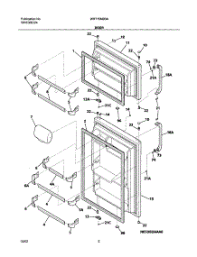 03 - Door parts for White Westinghouse Refrigerator WRT15MB3AW0 from AppliancePartsPros.com