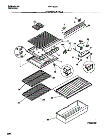 04 - Shelves / Controls parts for Frigidaire Refrigerator WRT16CGCY0 from AppliancePartsPros.com