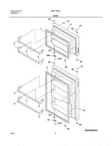 03 - Door parts for White Westinghouse Refrigerator WRT18A0AW2 from AppliancePartsPros.com