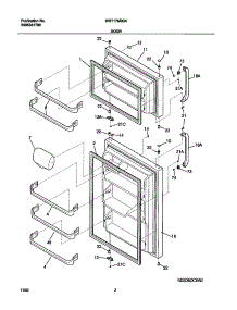 03 - Doors parts for White Westinghouse Refrigerator WRT17MB3AQ3 from AppliancePartsPros.com