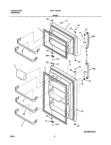 03 - Door parts for White Westinghouse Refrigerator WRT17MG4BQ0 from AppliancePartsPros.com