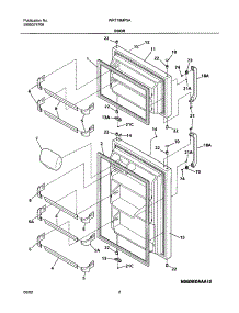 03 - Door parts for White Westinghouse Refrigerator WRT18MP5AW2 from AppliancePartsPros.com