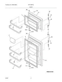 03 - Door parts for White Westinghouse Refrigerator WRT18MP6CSA from AppliancePartsPros.com