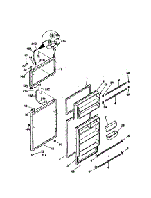 02 - Door parts for Frigidaire Refrigerator WRT18NRCW0 from AppliancePartsPros.com