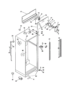 03 - Cabinet parts for Frigidaire Refrigerator WRT18NRCW0 from AppliancePartsPros.com